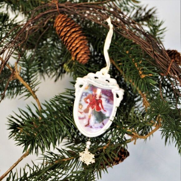 Our Christmas Together Ornament Hallmark 2000 Porcelain Skaters Couple - Picture 3 of 6